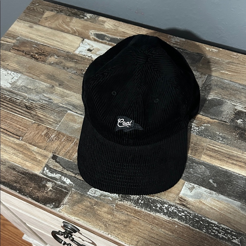 Coal Black Corduroy Unisex Cap